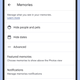 Screenshot of Google Photos Memories Section